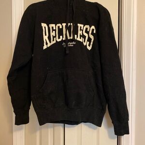 Black Graphic Sweatshirt with Bold Back Design